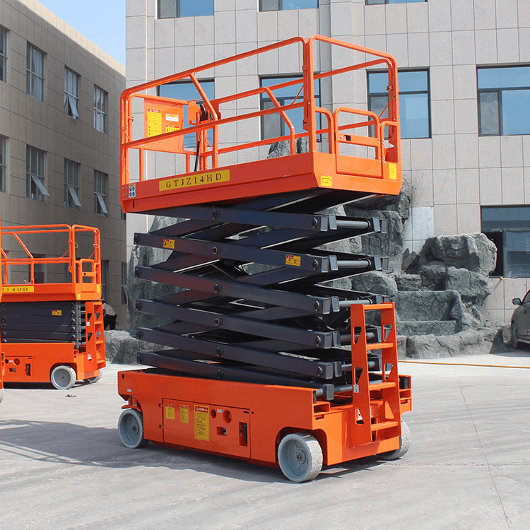 Electric walk Vertical scissor lift 1